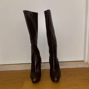 Chocolate brown Jimmy Choo platform boot, size 38.5